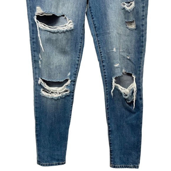 Sincerely Jules Distressed Blue Denim Skinny Jeans 30 - Picture 4 of 11